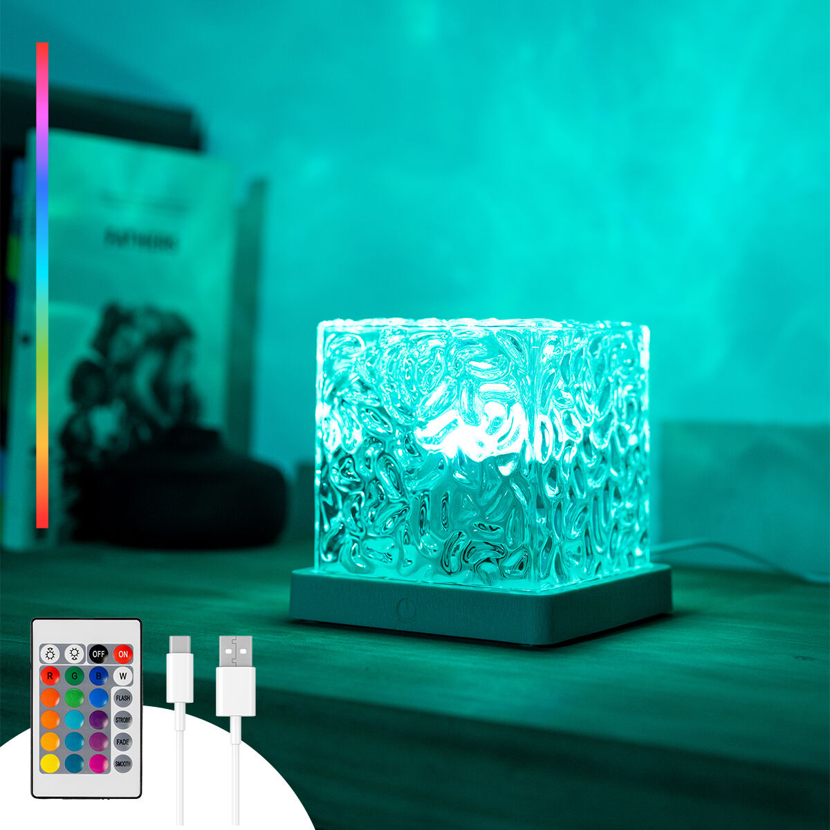 Oplaadbare led-projector van het noorderlicht Boralamp