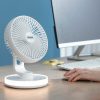Bureauventilator met LED-verlichting FanLed wit bureau