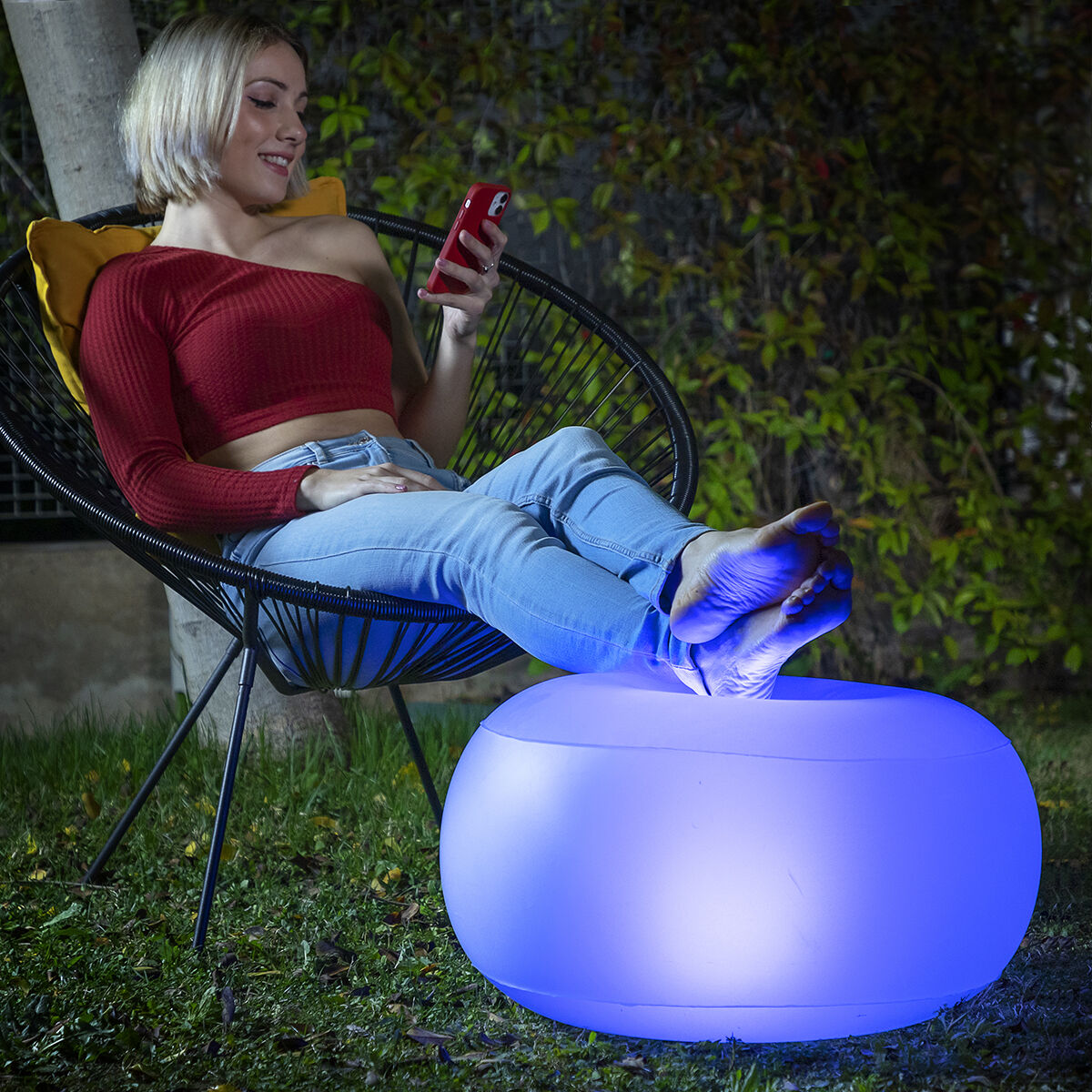 Opblaasbare LED-stoel